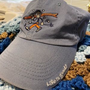 Blue skiing “Life Is Good” cap / hat